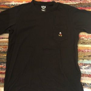 Black Disney shirt with Mickey on the Frocket